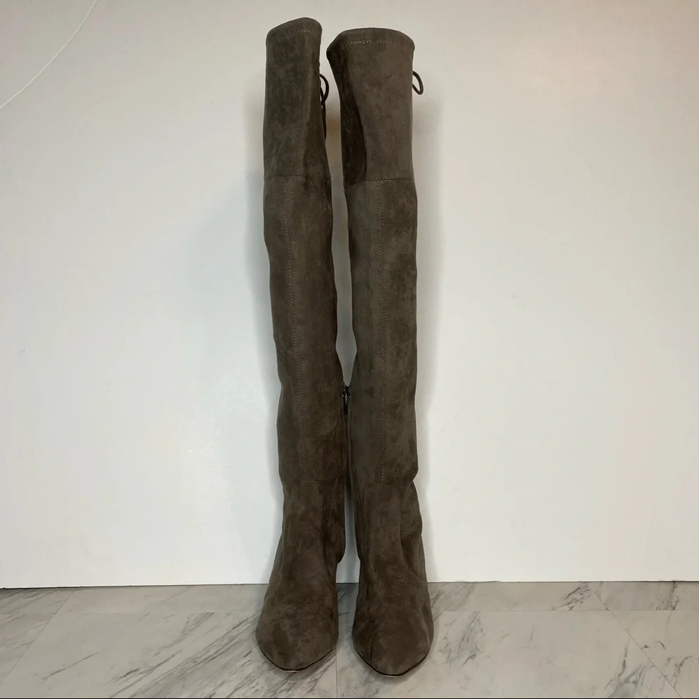 Sam Edelman Kristie Steel Grey Over the Knee Boot 7.5M